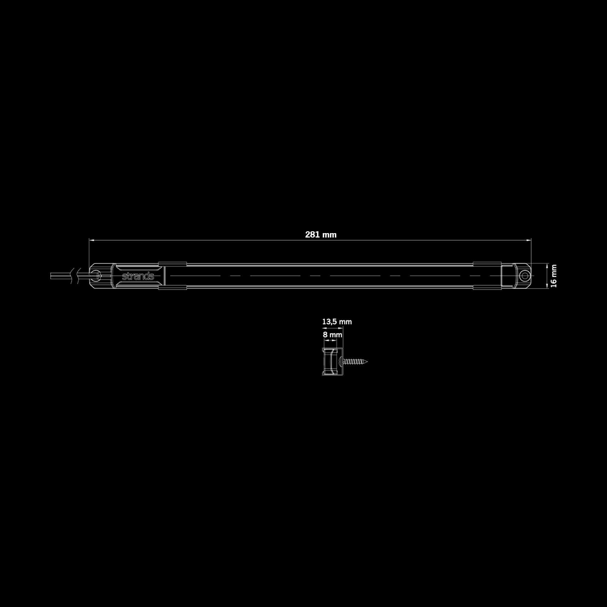 Strands UNITY INTERIOR LIGHT WHITE 281MM